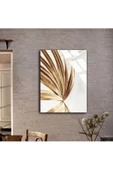 Harikabirev HARİKABİREV|KIRILMAZ CAM (TEMPERLİ) BEYAZ-GOLD PALMİYE TABLOSU 03 |TMTEKLİ thumbnail 2