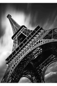 Harikabirev HARİKABİREV|SİYAH-BEYAZ RENK EYFEL KULESİ MANZARALI KOMBİN|ÇERÇEVELİ CAM TABLO  2Lİ DİKEY thumbnail 2