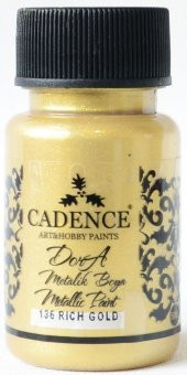 136 Rich Gold Dora Metalik Boya 50ML(cc) - 1