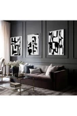 Harikabirev HARİKABİREV|BEJ-SİYAH SOYUT ABSTRACT KOMBİNİ 01|ÇERÇEVELİ CAM TABLO 3LÜ DİKEY thumbnail 1