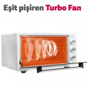 Simfer 4502 45 Litre Turbo Midi Fırın - Beyaz - 4