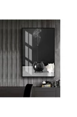 Harikabirev HARİKABİREV|SİYAH-BEYAZ MUM KOMBİNİ PARÇAVASI 3 |ÇERÇEVELİ TEMPERLİ CAM TABLO TEKLİ DİKEY thumbnail 1