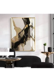Harikabirev HARİKABİREV|GRİ-BRONZ-SİYAH SOYUT MODEL 2|ÇERÇEVELİ TEMPERLİ CAM TABLO TEKLİ DİKEY thumbnail 1