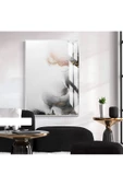 Harikabirev HARİKABİREV|SOYUT SİYAH-BEYAZ GOLD DESENLİ MODEL I |ÇERÇEVELİ TEMPERLİ CAM TABLO TEKLİ DİKEY thumbnail 1