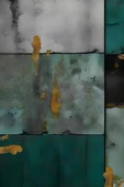 Harikabirev HARİKABİREV|ZÜMRÜT YEŞİL GOLD RENK ABSTRACT ART |ÇERÇEVELİ CAM TABLO  3LÜ DİKEY - 2
