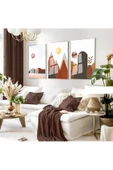 Harikabirev HARİKABİREV|KAHVERENGİ-GRİ DAĞ MANZARA BOHEM SETİ |ÇERÇEVELİ CAM TABLO 3LÜ DİKEY thumbnail 1