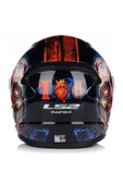 LS2 Rapıd 2 Zombıe Fullface Motosiklet Kaskı Mavi Camlı - 3