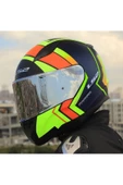LS2 RAPID 2 EXTRA MAT NEON SARI FULLFACE MOTOSİKLET KASKI GRİ CAMLI - 3