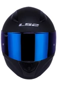 LS2 Rapıd 2 Mat Siyah Fullface Motosiklet Kaskı Mavi Camlı thumbnail 3