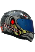 LS2 Rapıd 2 Spox Full Face Motosiklet Kaskı Gri-kırmızı Mavi Camlı thumbnail 3
