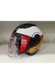 LS2 KASK LS2 AIRFLOW 2 COVER SİYAH-BEYAZ-GOLD PARLAK - 1