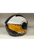 LS2 KASK LS2 AIRFLOW 2 COVER SİYAH-BEYAZ-GOLD PARLAK - 2