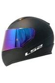 LS2 Rapıd 2 Mat Siyah Fullface Motosiklet Kaskı Gökkuşağı Camlı - 2