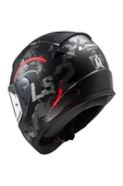 LS2 Rapıd 2 Cırcle  Full Face Motosiklet Kaskı  Mat Siyah-kırmızı - 3