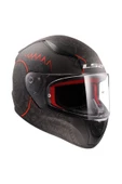 LS2 Rapıd Takaroa Mat Siyah-kırmızı Kask - 2