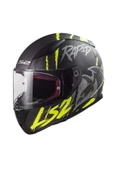 LS2 Rapıd 2 Raven Kapalı Kask Mat Siyah-gri-neon Sarı - 1