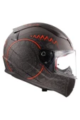 LS2 Rapıd Takaroa Mat Siyah-kırmızı Kask - 3