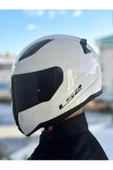 LS2 Rapid 2 Beyaz Kask Siyah Vizörlü - 1