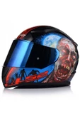 LS2 Rapıd 2 Zombıe Fullface Motosiklet Kaskı Mavi Camlı - 1