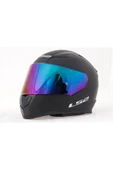 LS2 Rapıd 2 Mat Siyah Fullface Motosiklet Kaskı Gökkuşağı Camlı - 4