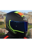 LS2 RAPID 2 EXTRA MAT NEON SARI FULLFACE MOTOSİKLET KASKI MAVİ CAMLI thumbnail 2