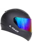 LS2 Rapıd 2 Mat Siyah Fullface Motosiklet Kaskı Gökkuşağı Camlı - 1