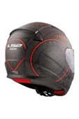 LS2 Rapıd Takaroa Mat Siyah-kırmızı Kask - 4