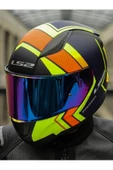 LS2 RAPID 2 EXTRA MAT NEON SARI-NAVY MAVİ KASK - 2