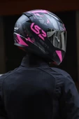 LS2 Rapıd 2 Palımnesıs Mat Siyah-pembe Kask thumbnail 1