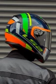 LS2 RAPID CHOS MAVİ NEON TURUNCU KASK thumbnail 3