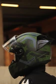 LS2 RAPID 2 RACE THUNDER  BIRDS MAT YEŞİL-SİYAH-GRİ KASK - 5