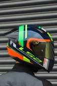 LS2 RAPID RACE CHOS MAVİ NEON TURUNCU KASK - 5