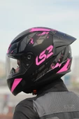 LS2 Rapıd 2 Race Palımnesıs Mat Siyah-Pembe Kask - 2