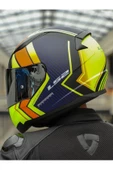 LS2 RAPID 2 EXTRA MAT NEON SARI-NAVY MAVİ KASK - 5