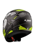 LS2 Rapıd 2 Raven Mat Siyah-gri-neon Sarı Kask - 4