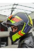 LS2 RAPID 2 EXTRA MAT NEON SARI-NAVY MAVİ KASK - 3