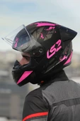 LS2 Rapıd 2 Race Palımnesıs Mat Siyah-Pembe Kask - 3