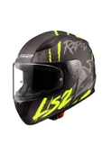 LS2 Rapıd 2 Raven Mat Siyah-gri-neon Sarı Kask - 1
