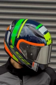LS2 RAPID CHOS MAVİ NEON TURUNCU KASK thumbnail 1