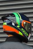 LS2 RAPID RACE CHOS MAVİ NEON TURUNCU KASK - 6