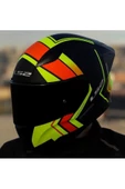LS2 RAPID 2 RACE EXTRA MAT NEON SARI FULLFACE MOTOSİKLET KASKI thumbnail 2