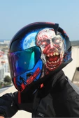 LS2 RAPID 2 ZOMBIE SİYAH-KIRMIZI KASK - 5