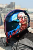 LS2 RAPID 2 ZOMBIE SİYAH-KIRMIZI KASK - 3