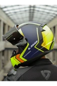 LS2 RAPID 2 EXTRA MAT NEON SARI-NAVY MAVİ KASK - 8