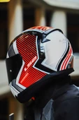 LS2 RAPID 2 EXTRA BEYAZ KIRMIZI KASK - 6