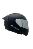 LS2 Rapıd 2 Race Mat Siyah Kapalı Motosiklet Kaskı Gri Camlı - 3