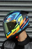 LS2 RAPİD RACE TAGLINE MAVİ-NEON SARI - 1