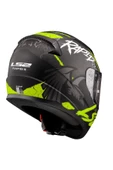 LS2 Rapıd 2 Raven Mat Siyah-gri-neon Sarı Kask - 5