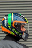 LS2 RAPID CHOS MAVİ NEON TURUNCU KASK thumbnail 1