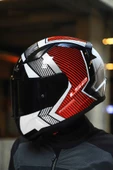 LS2 RAPID 2 EXTRA BEYAZ KIRMIZI KASK - 3